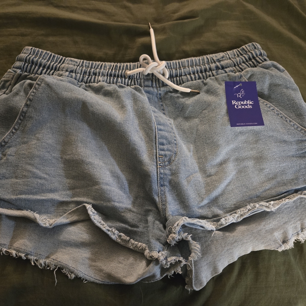 Celebrity Pink Light Blue Jean Shorts